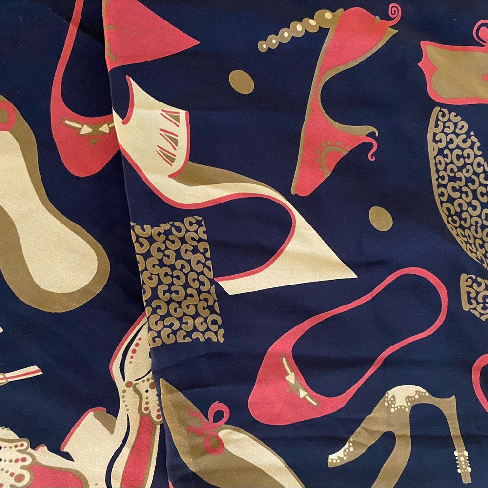 ZAZAULUXE 100% Silk Shoe Print Scarf!!